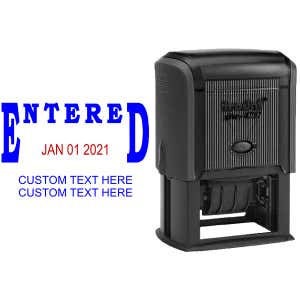 Entered Custom Date Stamp Body and Design