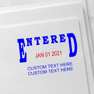 Entered Custom Date Stamp Imprint Example
