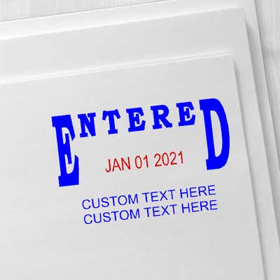 Entered Custom Date Stamp - alternate view