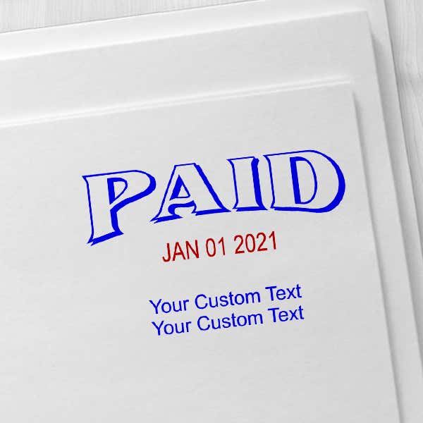 Paid Custom Date Stamp Imprint Example