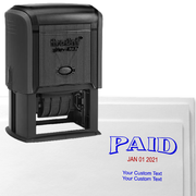 Paid Stamp with Date and Custom Text