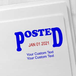 Posted Custom Date Stamp Imprint Example