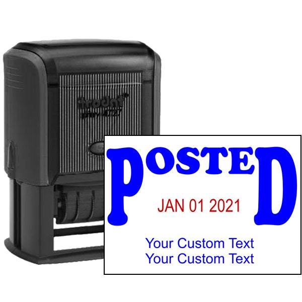 POSTED Custom 2 Line Self Inking Dater Simply Stamps