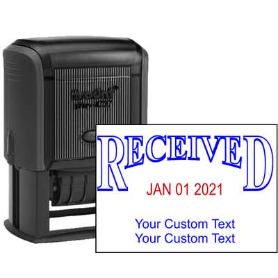 Received Stamp with Date and Custom Text - alternate view