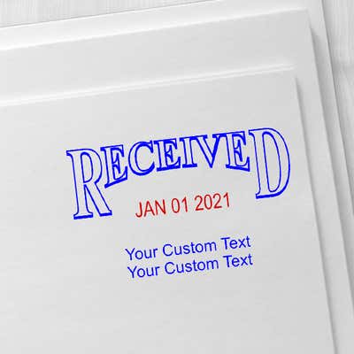 Received Stamp with Date and Custom Text - alternate view