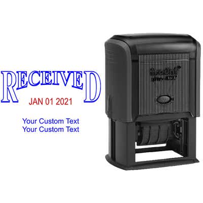 Received Custom Date Stamp with Trodat 4727