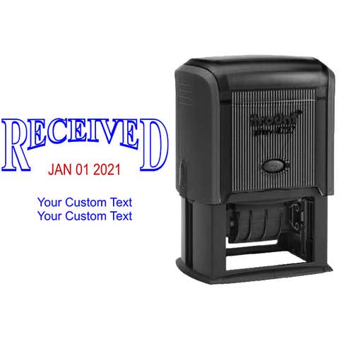 Received Stamp with Date and Custom Text