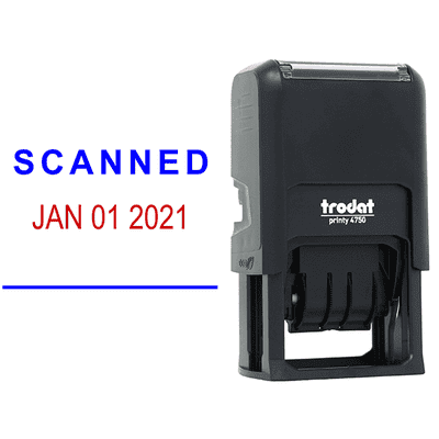 'Scanned' Office Date Stamp - alternate view