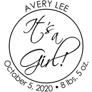 It's A Girl New Baby Stamp
