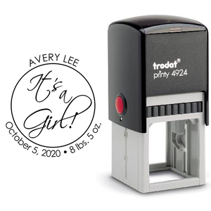It's A Girl New Baby Stamp Body and Design