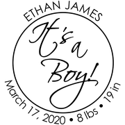 It's A Boy New Baby Stamp