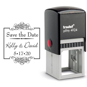 Save The Date Rubber Stamp Body and Design