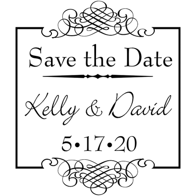 Save The Date Rubber Stamp