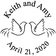 Doves Wedding Rubber Stamp