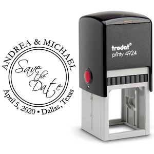 Save The Date Round Stamp Body and Design