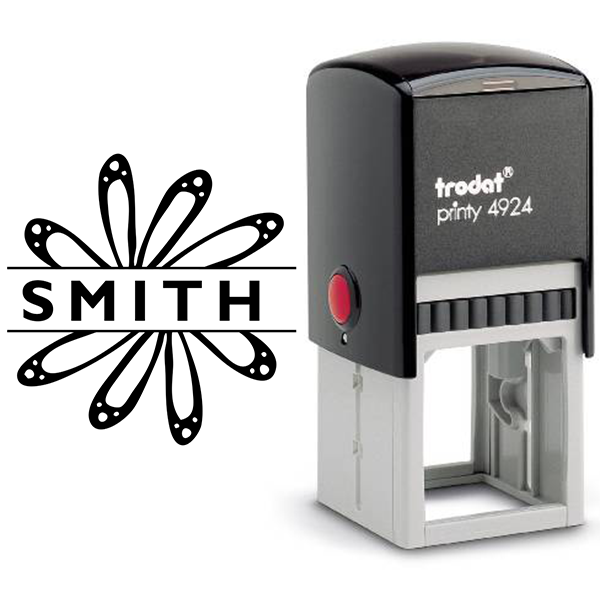 Petals Monogram Stamp Body and Design