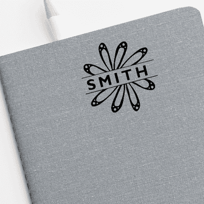 Petals Monogram Stamp - alternate view