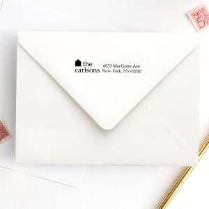 Family House Address Stamp Imprint Example