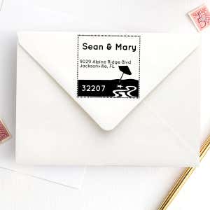 Beachside Address Stamp Imprint Example