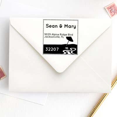 Beachside Address Stamp - alternate view
