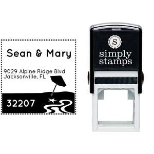 Beachside Address Stamp Body and Design