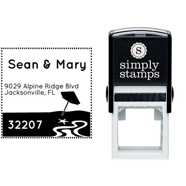 Beachside Address Stamp Body and Design