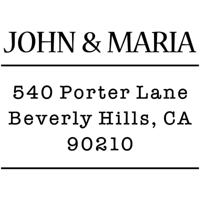 Sleek Type Address Stamp