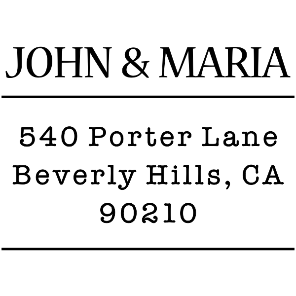 Simple Double Line address stamp design