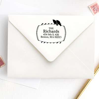 Perched Birds Address Stamp - alternate view