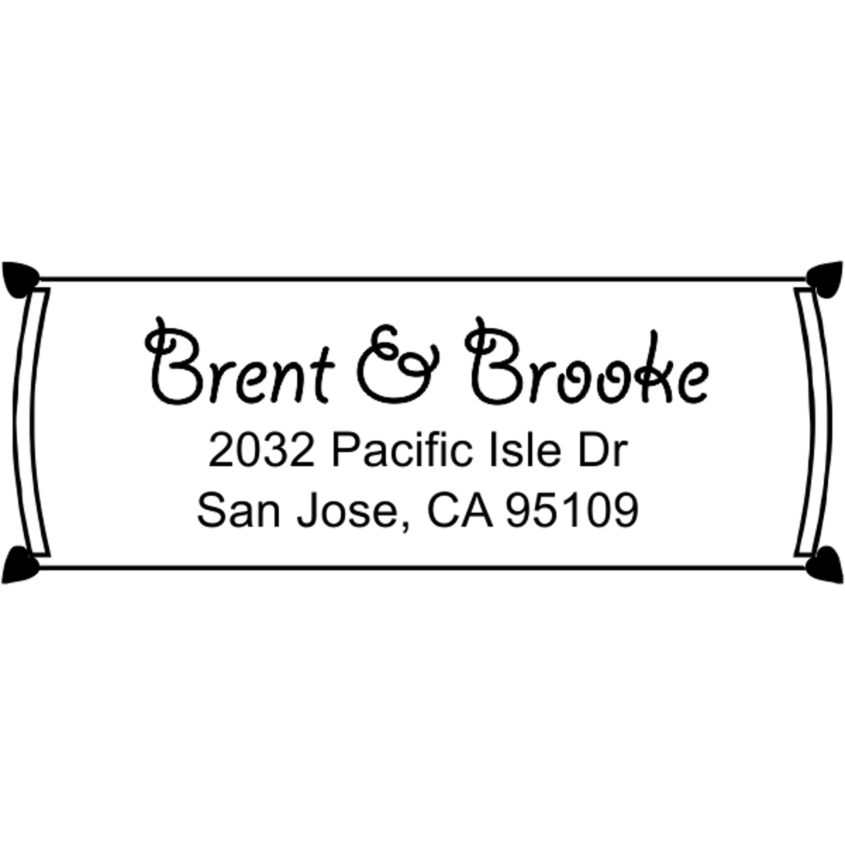 Rectangle Address Stamp