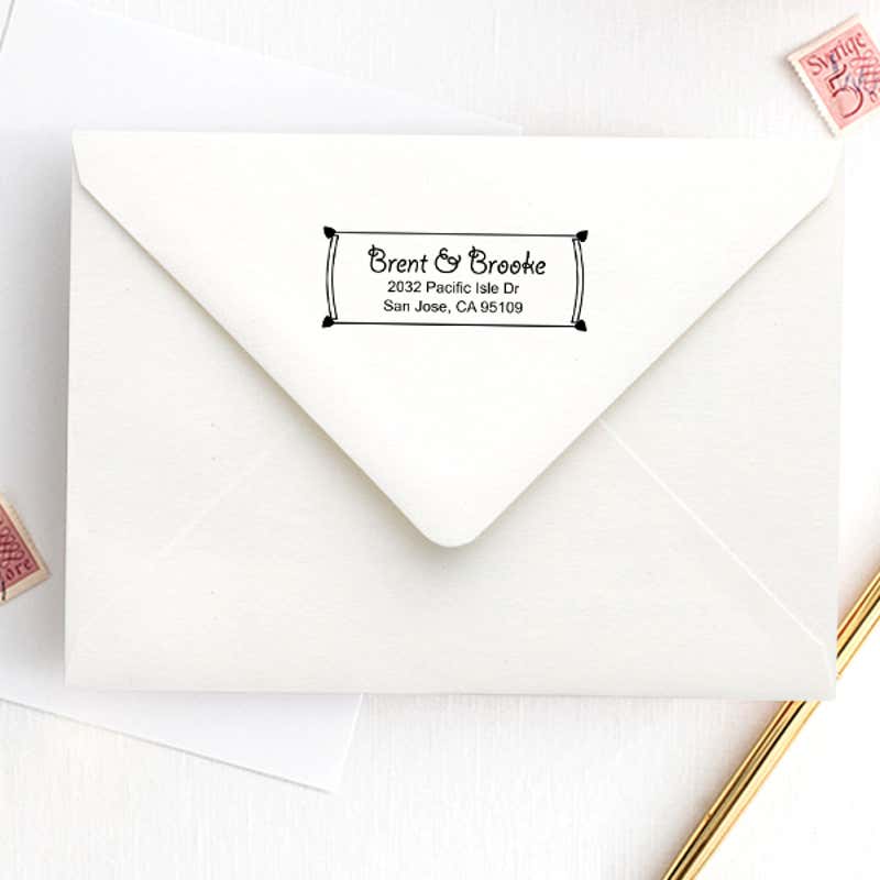 Couples Address Stamp Imprint Example