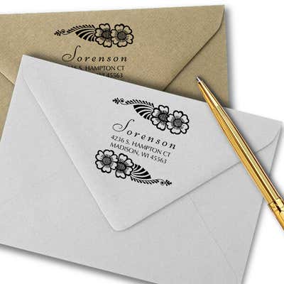Sorensen Flowers Address Stamp - alternate view