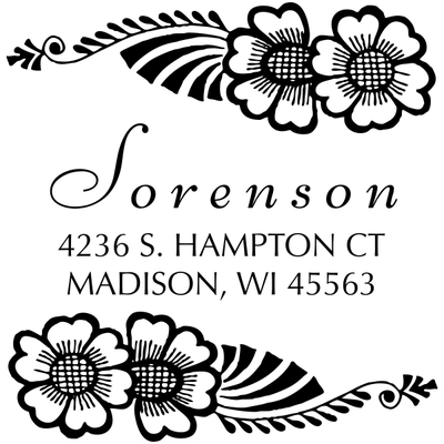 Sorensen Flowers Address Stamp