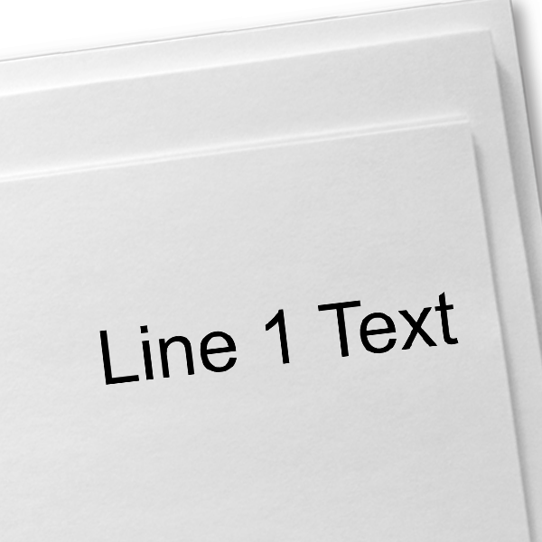 1 Line Stamp Imprint Example