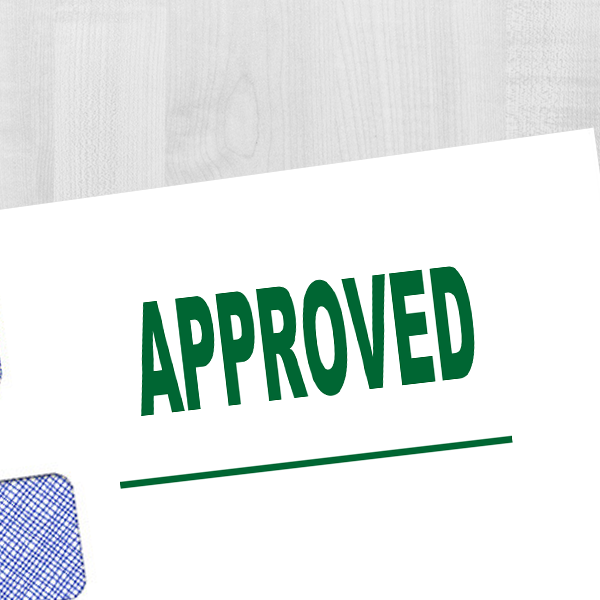 Approved Underlined Stock Stamp Imprint Example