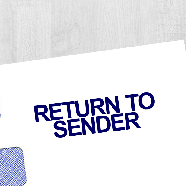 Return to Sender Stock Stamp Imprint Example