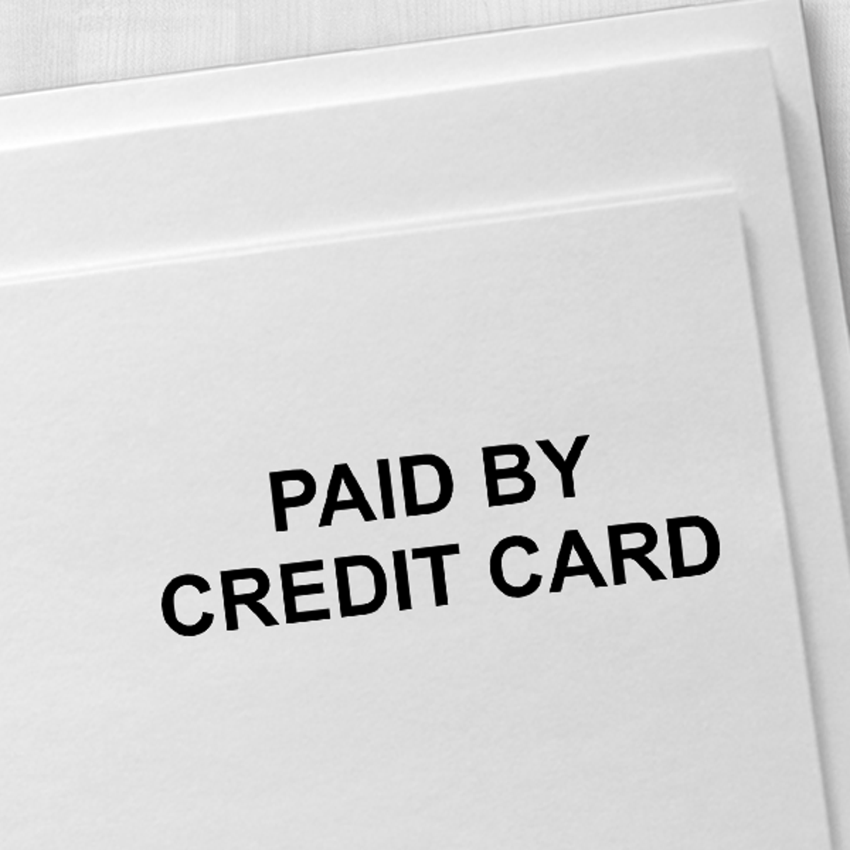 Paid By Credit Card Stock Stamp Imprint Example