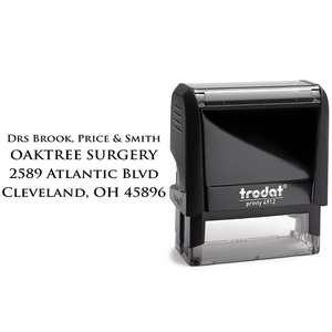 Custom Medical Stamp 4-Line Body and Design