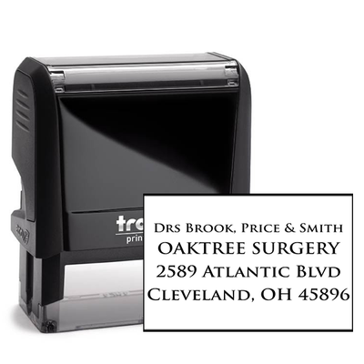 Custom Medical 4 Line Rubber Stamp