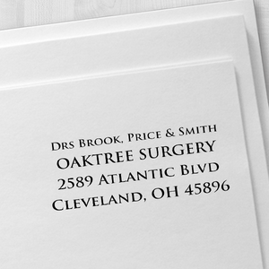 Custom Medical Stamp 4-Line Imprint Example