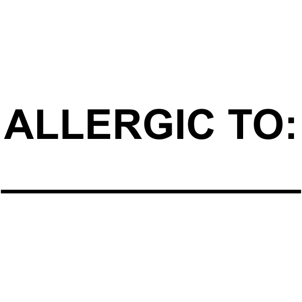 Small Allergic To Medical Stamp