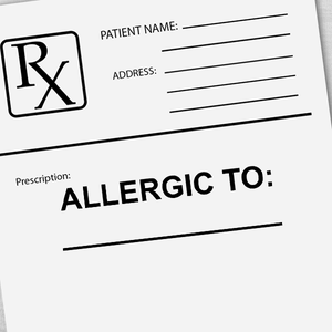 Allergic To Medical Stamp Imprint Example