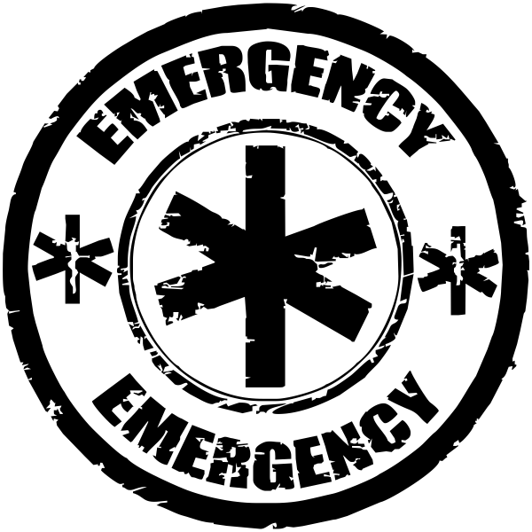 Custom Medical Emergency Round Stamp