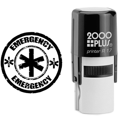 Round Emergency Stamp - alternate view