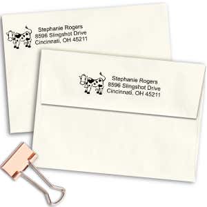 Cow Address Stamp Imprint Example