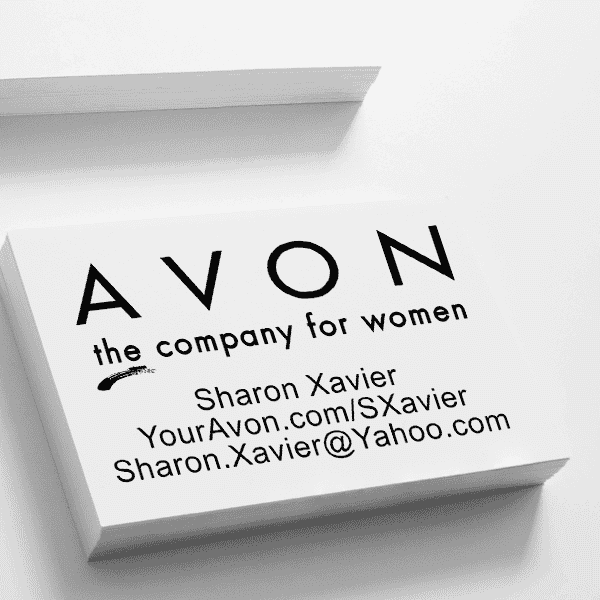 Custom Avon Consultant Stamp Style 1 Imprint Example