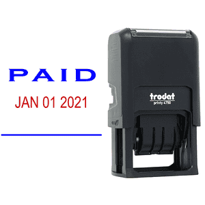Paid Date Stamp and Imprint Example
