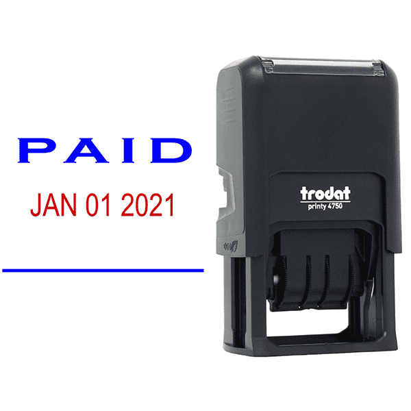 Paid Date Stamp and Imprint Example