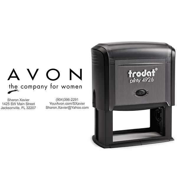 Custom Avon Consultant Stamp Style 3 Body and Design