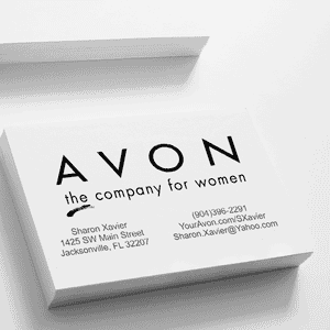 Custom Avon Consultant Stamp Style 3 Imprint Example